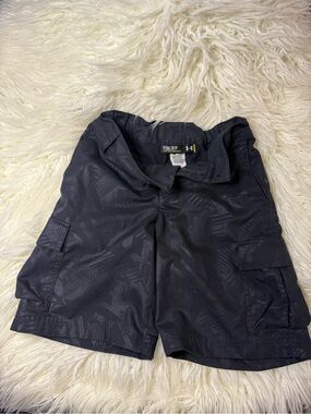 Under Armour Kids Black Patterned Cargo Shorts